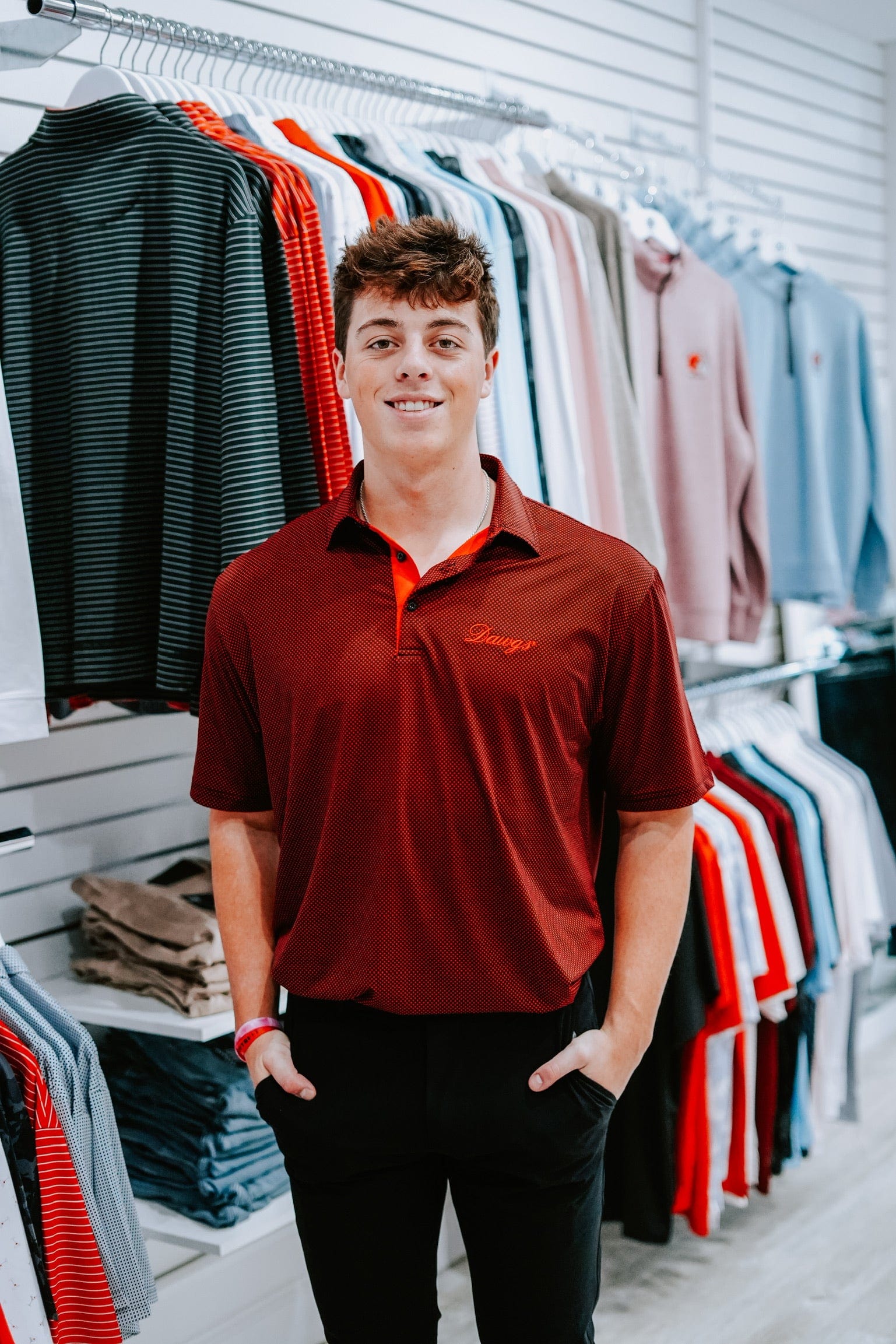 HORN LEGEND GAMEDAY - POLOS DAWGS CROSS HATCH POLO