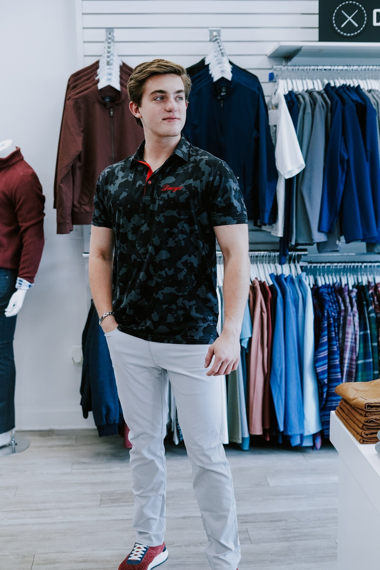 HORN LEGEND POLOS DAWGS CAMO POLO