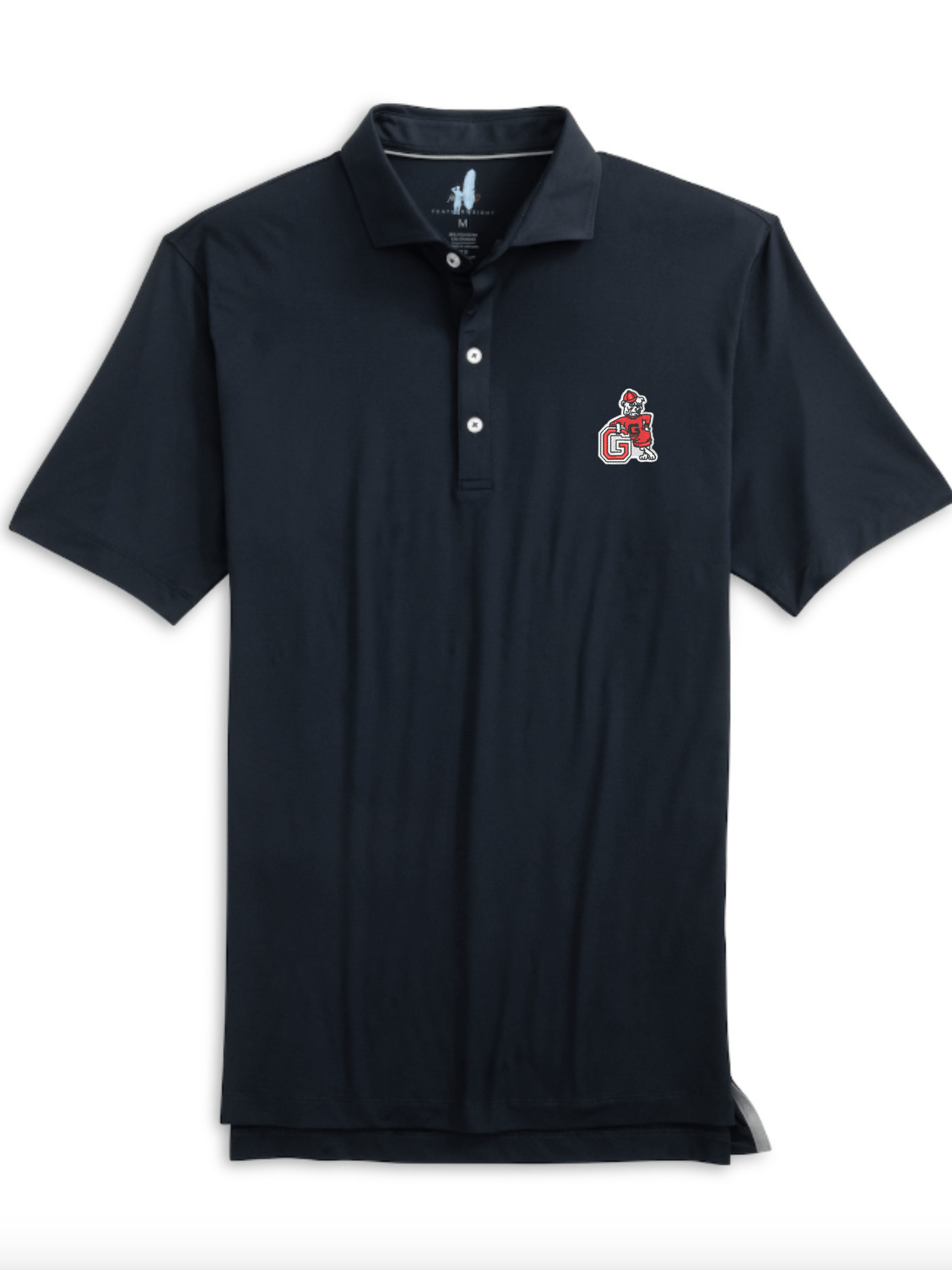 JOHNNIE-O GAMEDAY - UNIVERSITY OF GEORGIA - POLOS BLACK / M VINTAGE DAWGS HURON