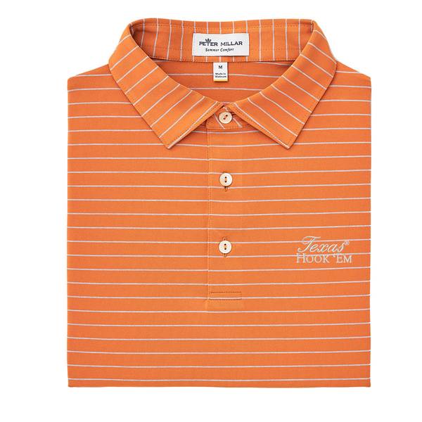 Peter Millar Texas Longhorns Jubilee Stripe Performance Polo