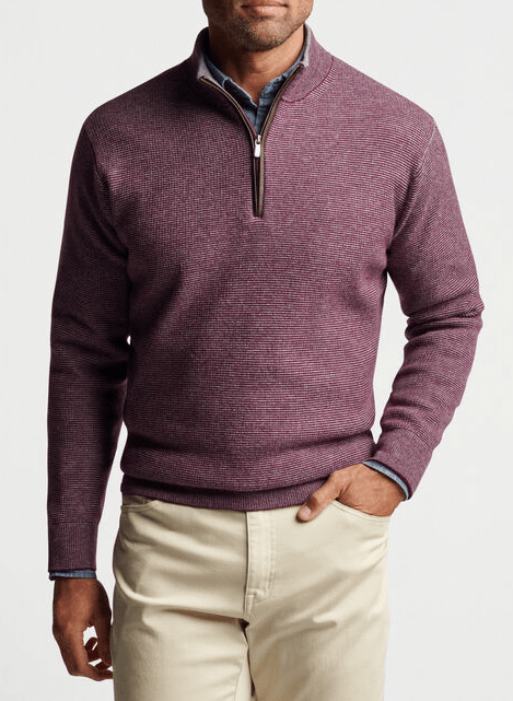 Peter Millar Crown Men's Mill Wool-Cashmere Quarter-Zip