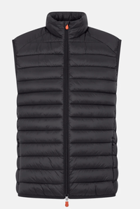 SAVE THE DUCK VEST MENS ADAM VEST W/ STANDING COLLAR