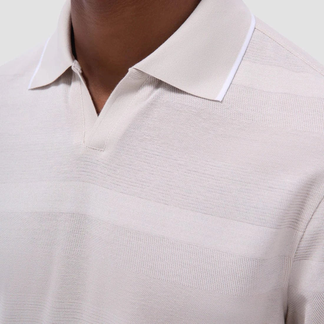 BUGATCHI SHIRTS - POLO SHORT SLEEVE JOHNNY COLLAR POLO