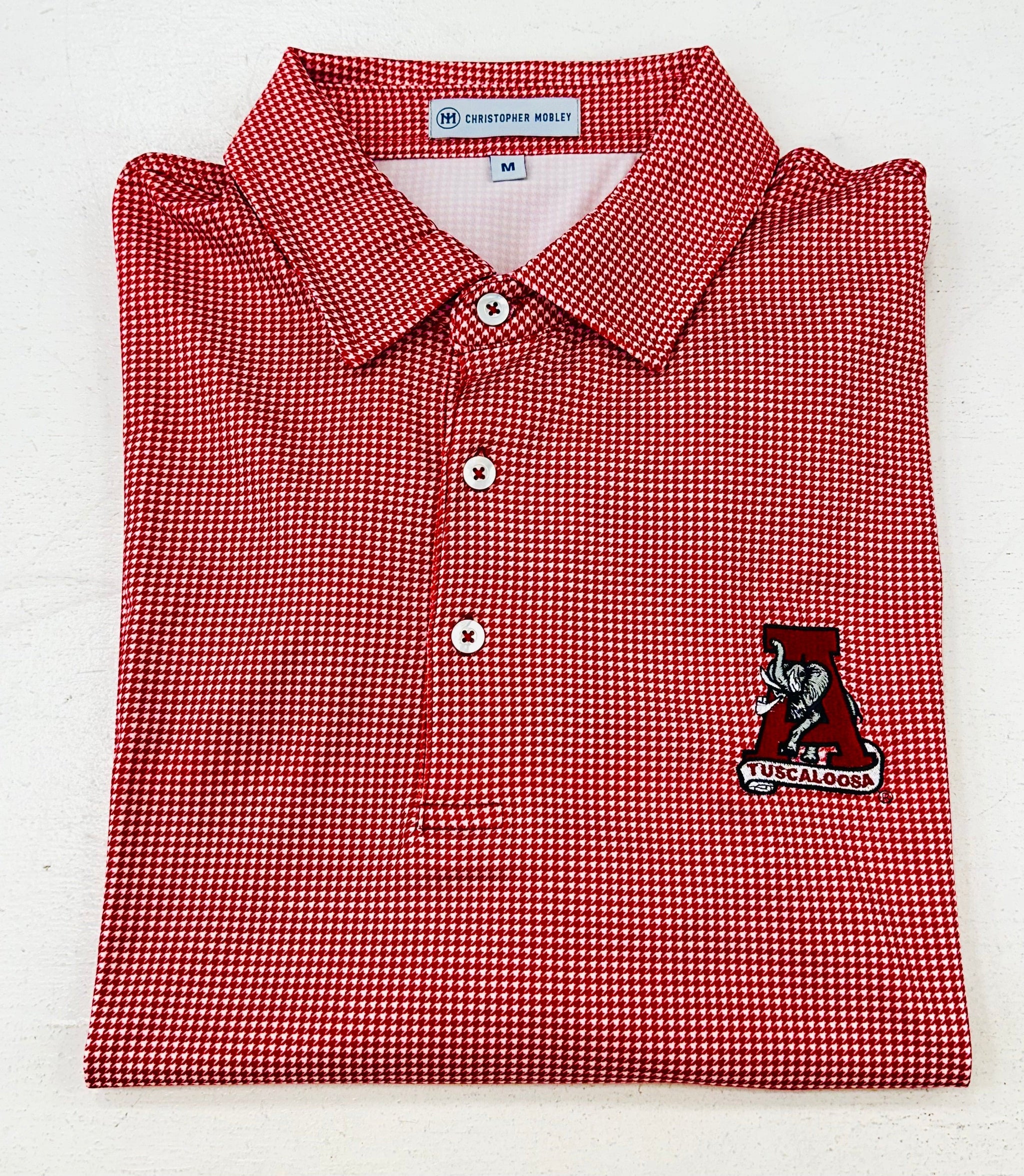 Christopher Mobley GAMEDAY - UNIVERSITY OF ALABAMA - TUSCALOOSA VAULT A - POLOS CM VAULT HOUNDSTOOTH POLO