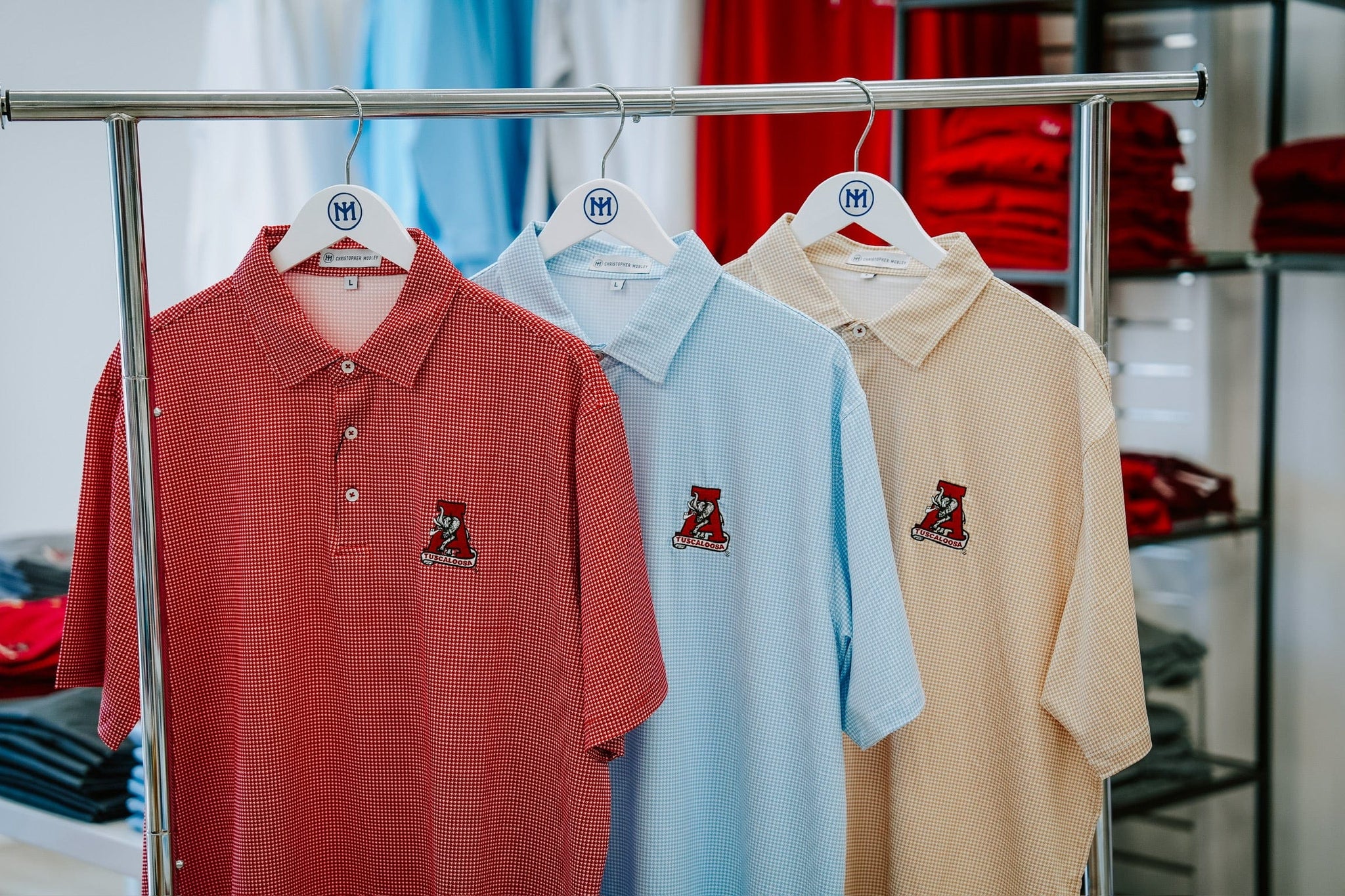 Christopher Mobley GAMEDAY - UNIVERSITY OF ALABAMA - TUSCALOOSA VAULT A - POLOS CM VAULT HOUNDSTOOTH POLO