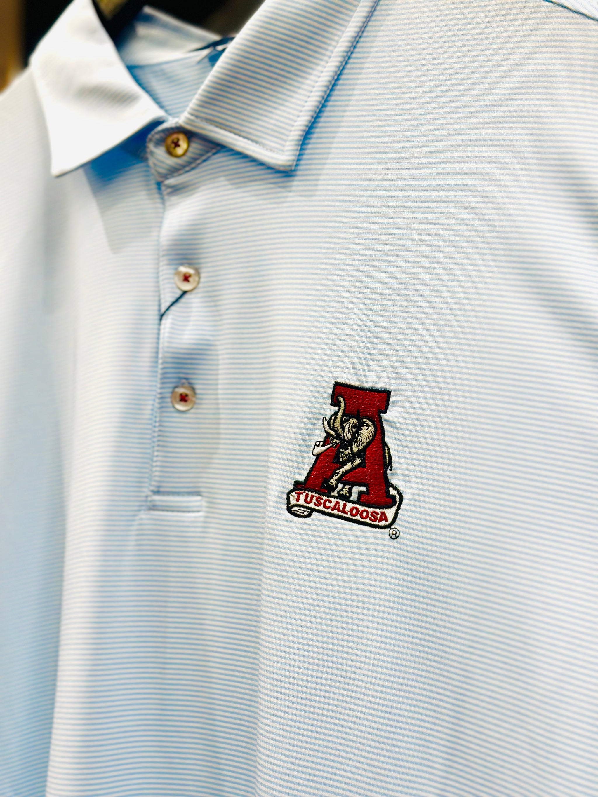 Christopher Mobley GAMEDAY - UNIVERSITY OF ALABAMA - TUSCALOOSA VAULT A - POLOS CM VAULT POLO JUBILEE STRIPE