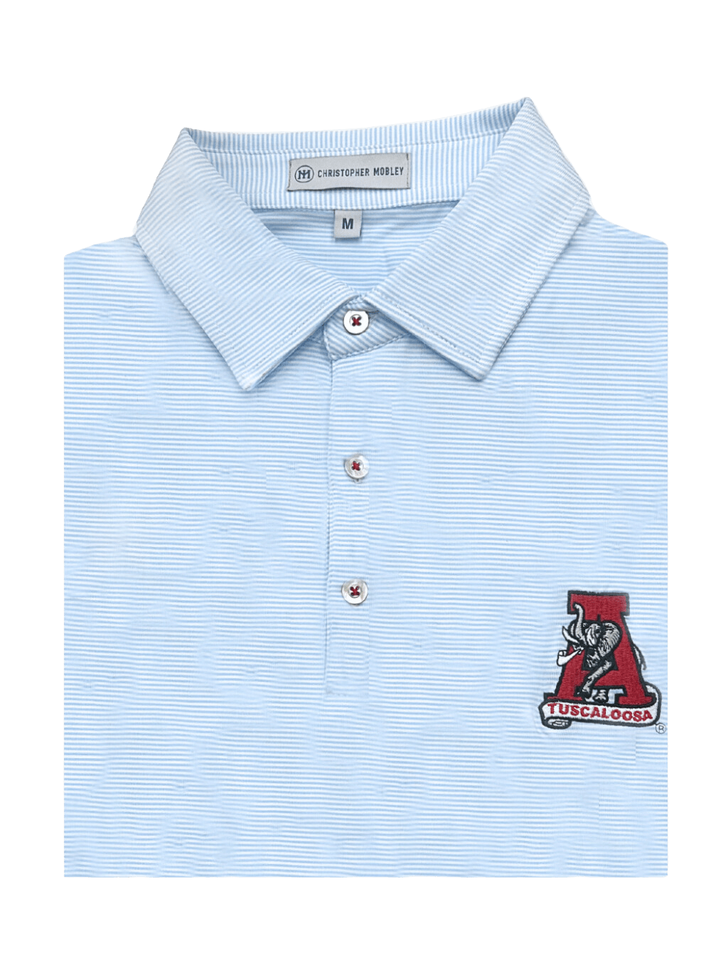 Christopher Mobley GAMEDAY - UNIVERSITY OF ALABAMA - TUSCALOOSA VAULT A - POLOS SKY / S CM VAULT POLO JUBILEE STRIPE