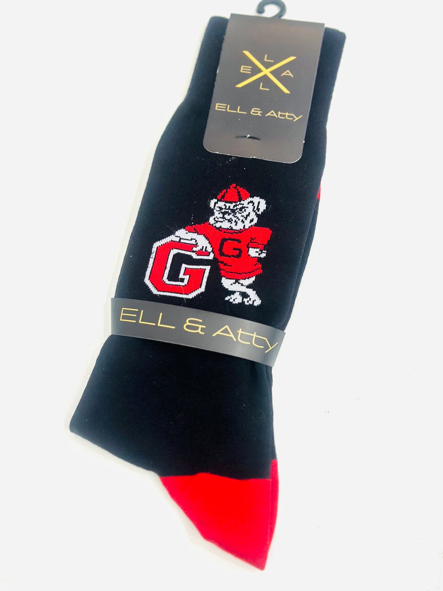 ELL AND ATTY Accessories - SOCKS - MID CALF BLACK BULLDOG SOCKS