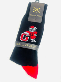 ELL AND ATTY Accessories - SOCKS - MID CALF BLACK BULLDOG SOCKS