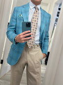 EMPIRE SPORT COAT TEAL PLAID / 40R SP25 EMPIRE COATS