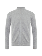 GARNET SWEATERS GREY / M COTTON OXFORD FULL ZIP