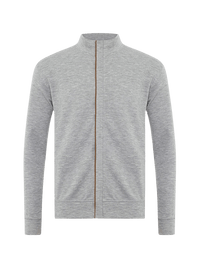 GARNET SWEATERS GREY / M COTTON OXFORD FULL ZIP