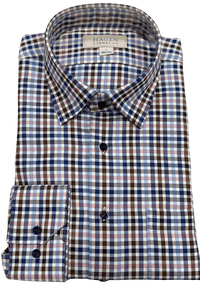 HAGEN SHIRTS - SPORT SHIRT PINL/BLUE/BROWN CHECK / XL HAGEN F23 SPORT SHIRT