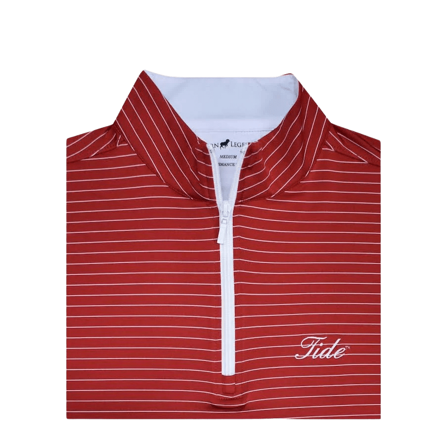 HORN LEGEND 1/4 ZIP CRIMSON / S TIDE STRIPE 1/4 ZIP