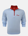 HORN LEGEND GAMEDAY - 14 ZIP BLUE/WHITE / L DAWGS SMALL STRIPE RED ZIPPER 1/4 ZIP