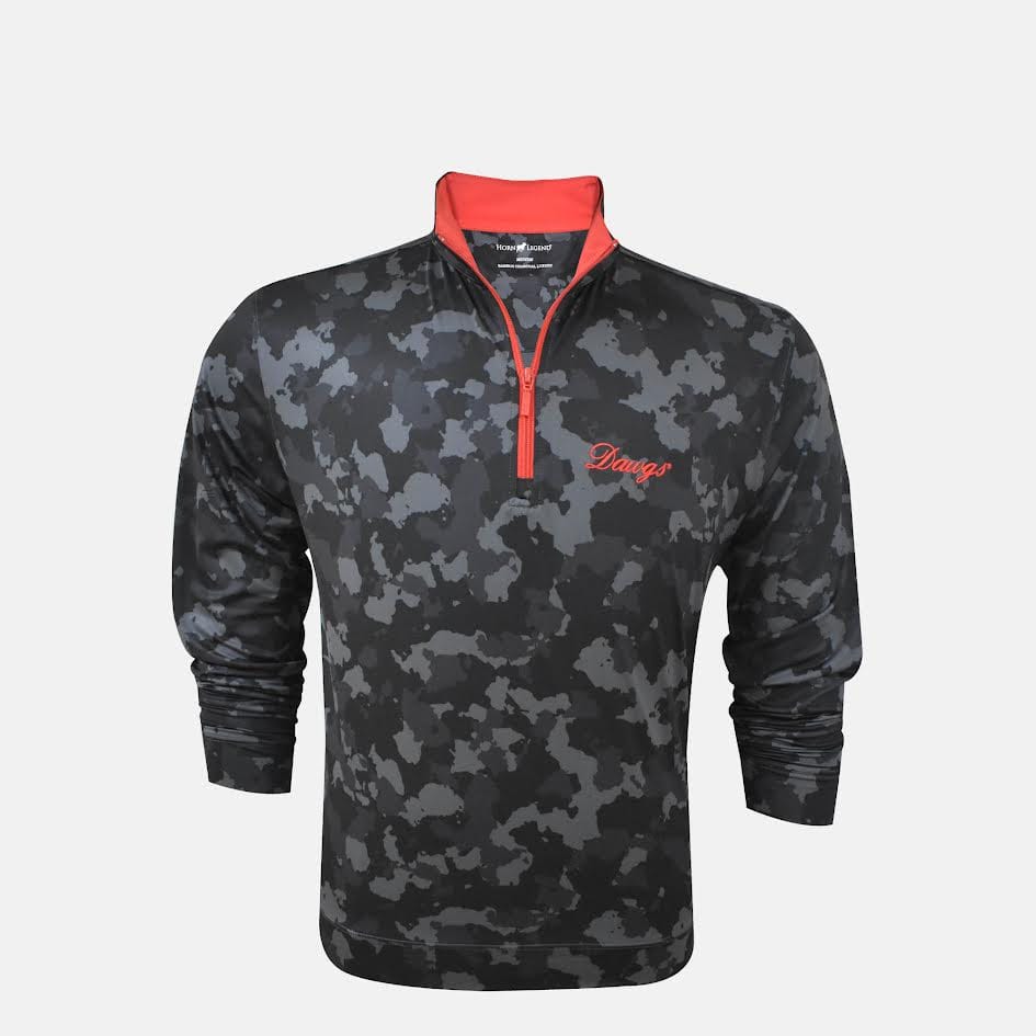 HORN LEGEND GAMEDAY - 14 ZIP CHARCOAL / S DAWGS CAMO 1/4 ZIP