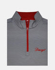 HORN LEGEND GAMEDAY - 14 ZIP DAWGS SMALL STRIPE RED ZIPPER 1/4 ZIP