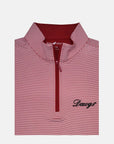 HORN LEGEND GAMEDAY - 14 ZIP DAWGS SMALL STRIPE RED ZIPPER 1/4 ZIP