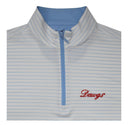 HORN LEGEND GAMEDAY - 14 ZIP WHITE/ ICE BLUE / S DAWGS STRIPE 1/4 ZIP