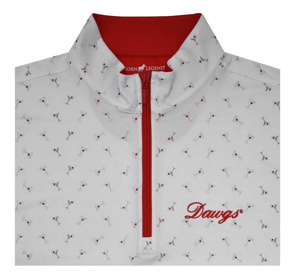 HORN LEGEND GAMEDAY - 14 ZIP WHITE / S DAWGS MARTINI 1/4 ZIP