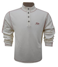 HORN LEGEND GAMEDAY - UNIVERSITY OF ALABAMA - TIDE - 14 ZIPS NATURAL/CRIMSON / M TIDE SWEATER HENLEY