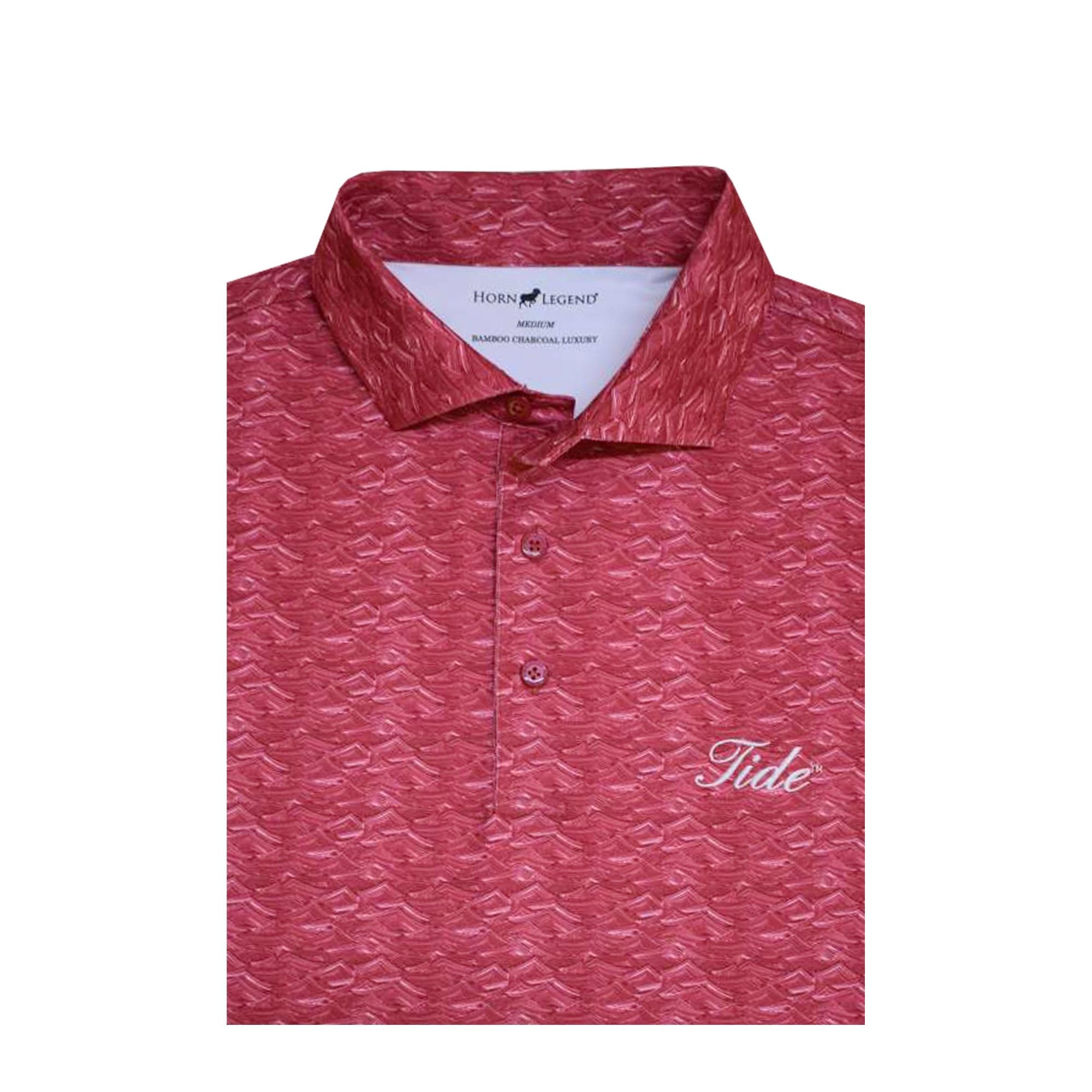 HORN LEGEND GAMEDAY - UNIVERSITY OF ALABAMA - TIDE - POLOS CRIMSON/WHITE / S TIDE STILLNESS POLO