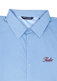 HORN LEGEND GAMEDAY - UNIVERSITY OF ALABAMA - TIDE - POLOS TIDE TROPIC CHECK SHORT SLEEVE BUTTON DOWN