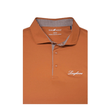 HORN LEGEND GAMEDAY - UNIVERSITY OF TEXAS - AUSTIN - POLOS BURNT ORANGE/BLK / S LONGHORNS SOLID HOUNDSTOOTH TRIM POLO