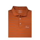 HORN LEGEND GAMEDAY - UNIVERSITY OF TEXAS - AUSTIN - POLOS BURNT ORANGE/WHITE / S TEXAS STRIPE POLO