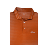 HORN LEGEND GAMEDAY - UNIVERSITY OF TEXAS - AUSTIN - POLOS BURNT ORANGE/WHITE / S TEXAS STRIPE POLO