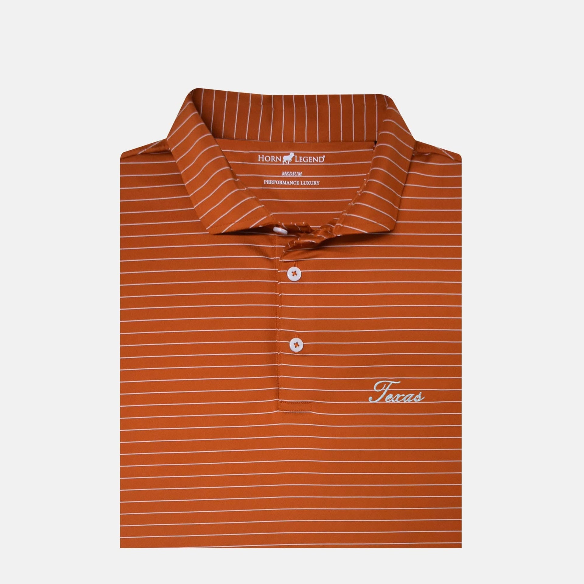 HORN LEGEND GAMEDAY - UNIVERSITY OF TEXAS - AUSTIN - POLOS TEXAS STRIPE POLO