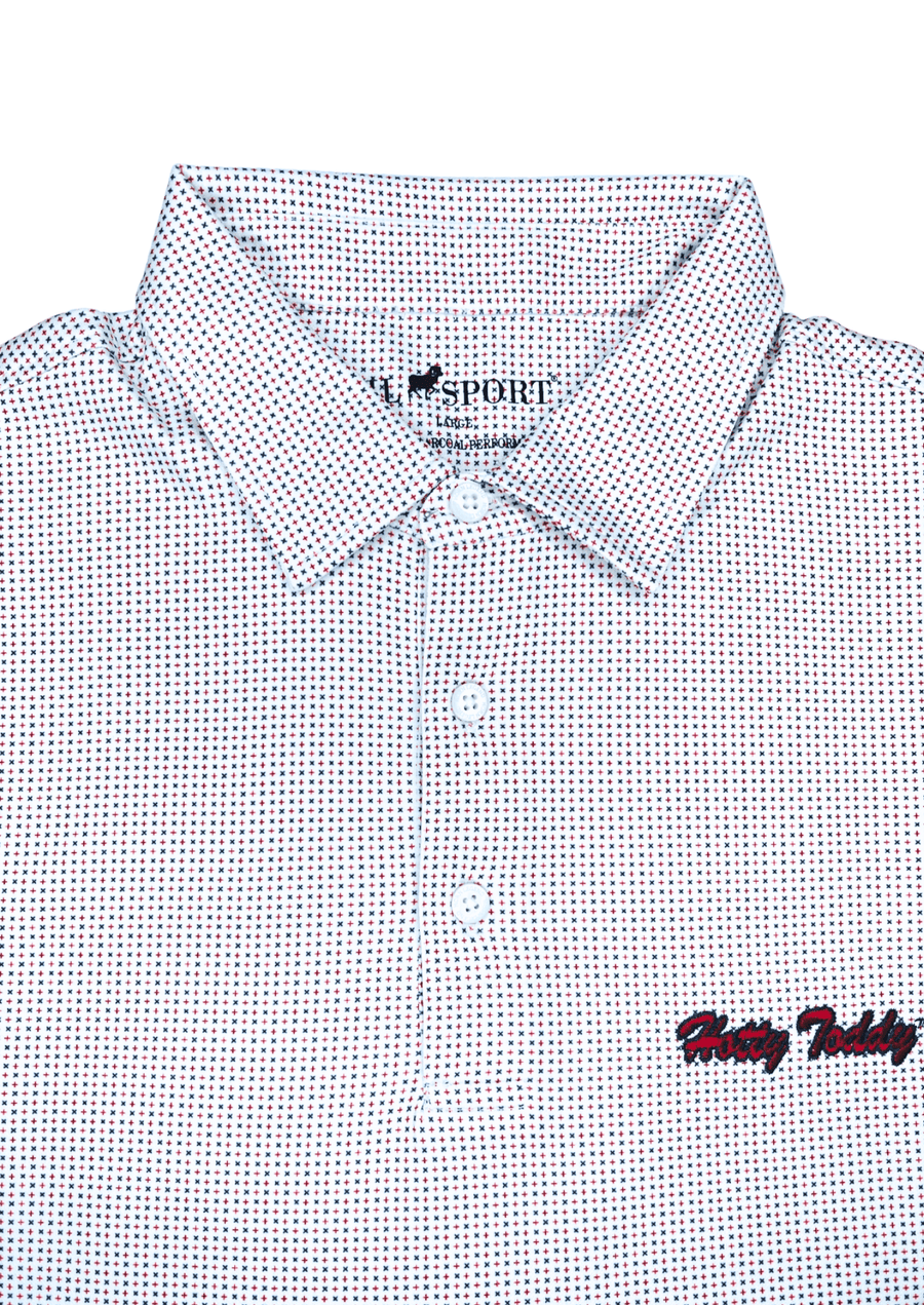 HORN LEGEND KNITS ICE BLUE WHITE / S HOTTY TODDY CHECKERS POLO