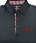 HORN LEGEND POLOS BLACK / M DAWGS HOUNDSTOOTH TRIM POLO