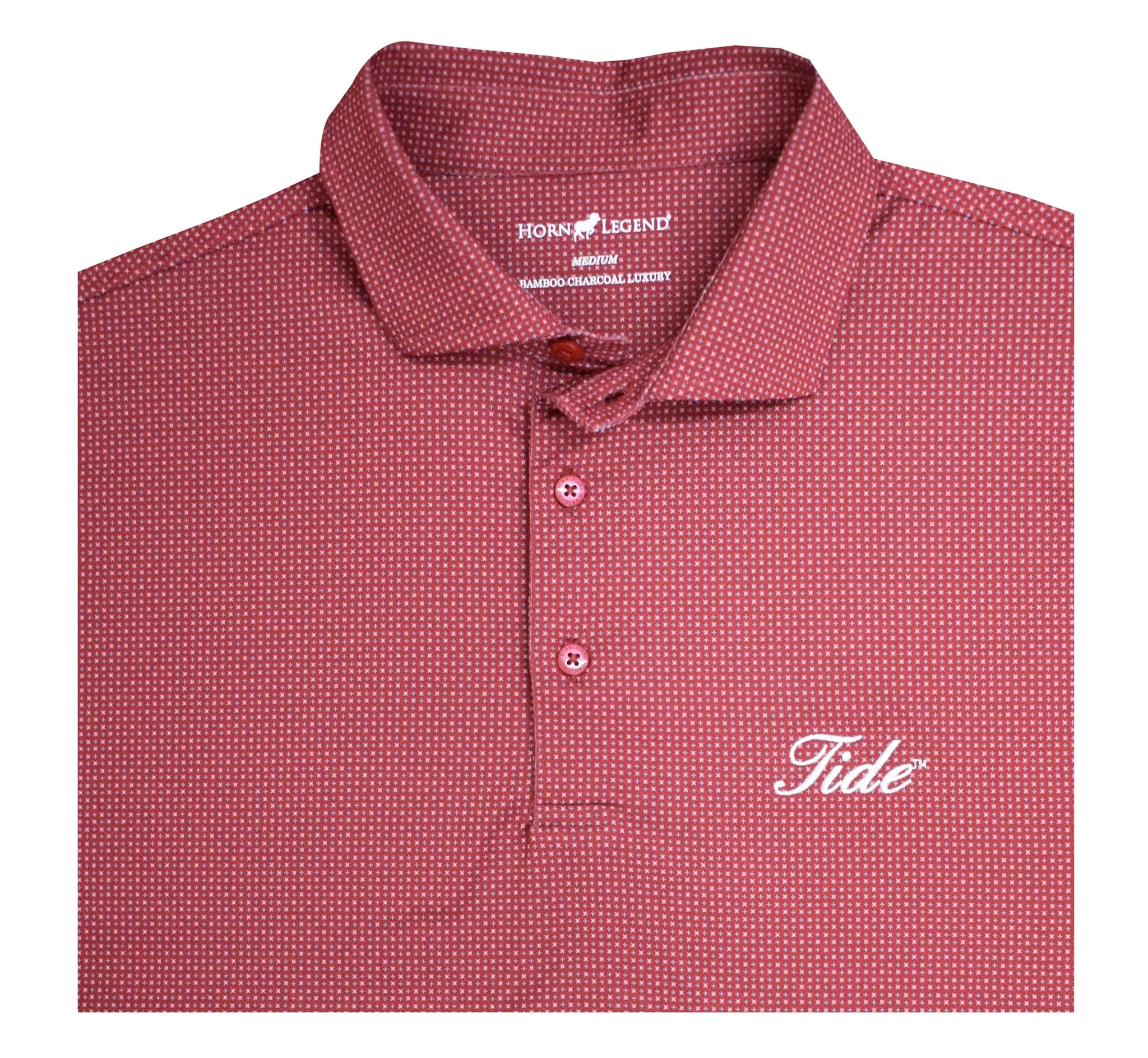 HORN LEGEND POLOS CRIMSON / S TIDE CHECKERS POLO