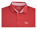 HORN LEGEND POLOS CRIMSON / S TIDE SOLID HOUNDSTOOTH TRIM POLO