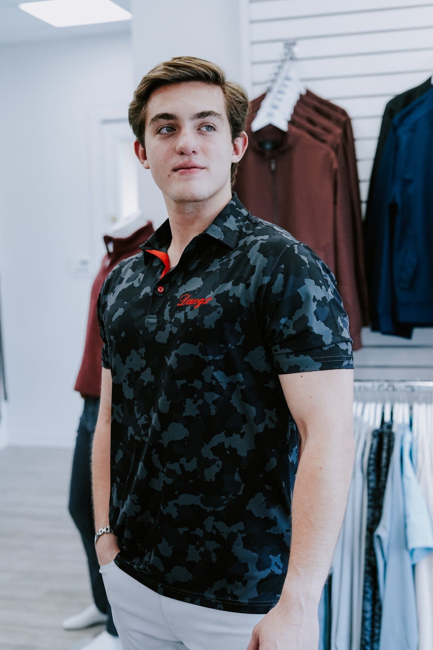 HORN LEGEND POLOS DAWGS CAMO POLO