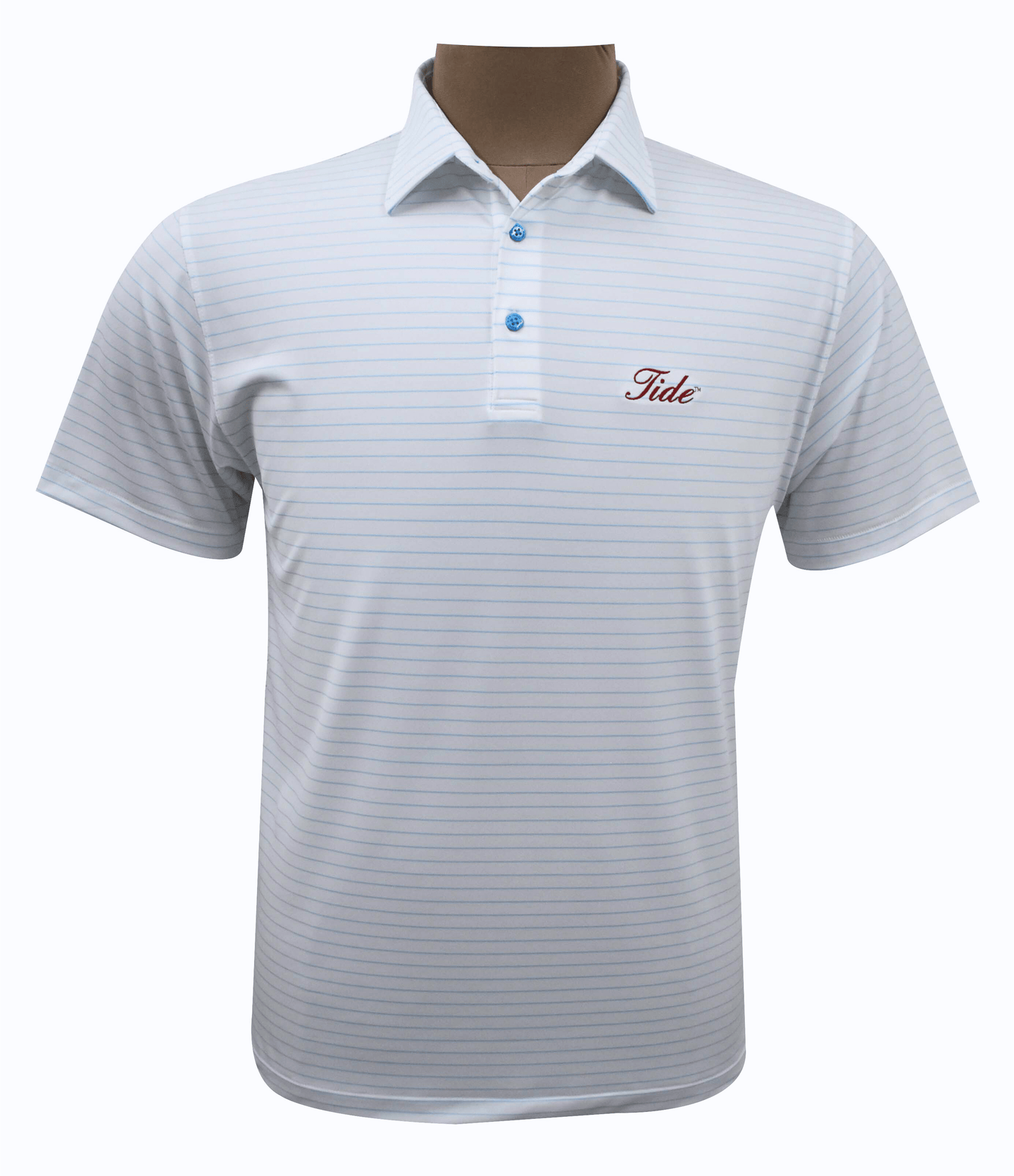 HORN LEGEND POLOS TIDE STRIPE ACCENT BUTTON POLO