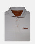 HORN LEGEND POLOS WHITE/BURNT ORANGE / S LONGHORNS DOT POLO