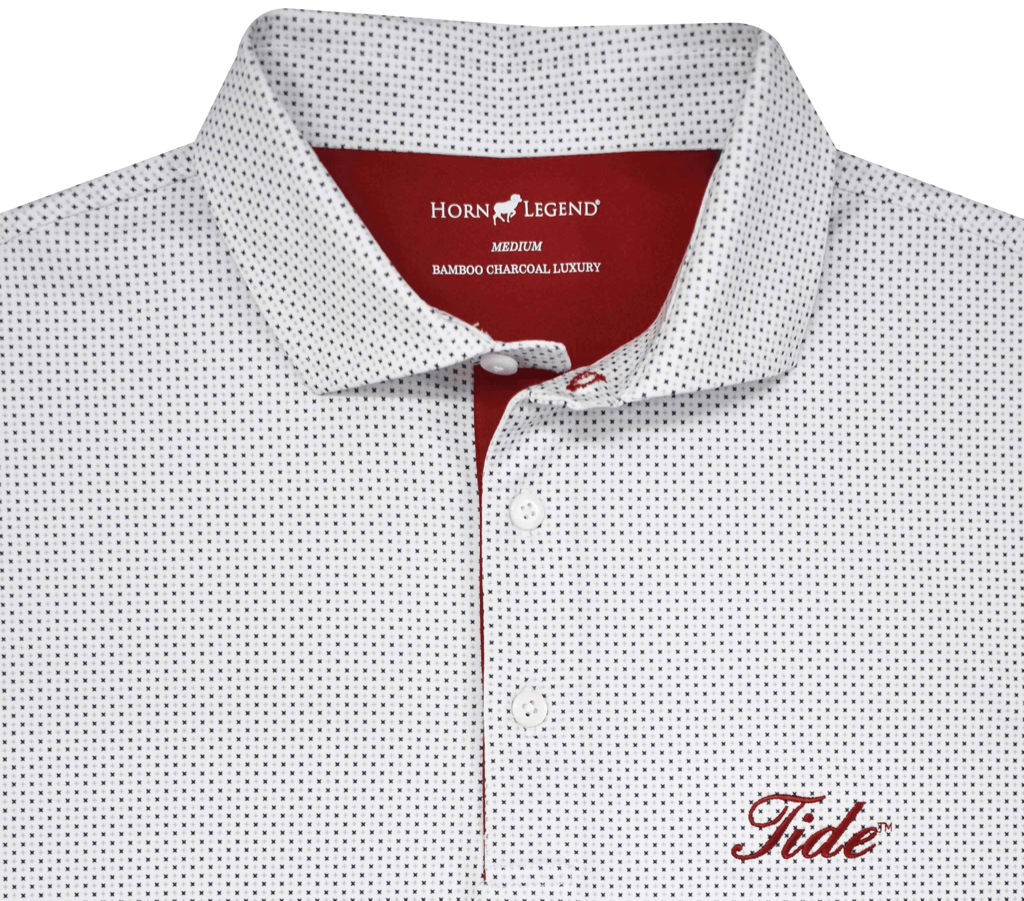 HORN LEGEND POLOS WHITE / S TIDE CHECKERS POLO