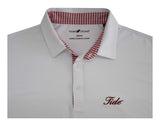 HORN LEGEND POLOS WHITE / S TIDE SOLID HOUNDSTOOTH TRIM POLO