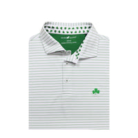 HORN LEGEND SHIRTS - POLO WHITE/GREEN / M ST. PATTY'S ACCENT STRIPE