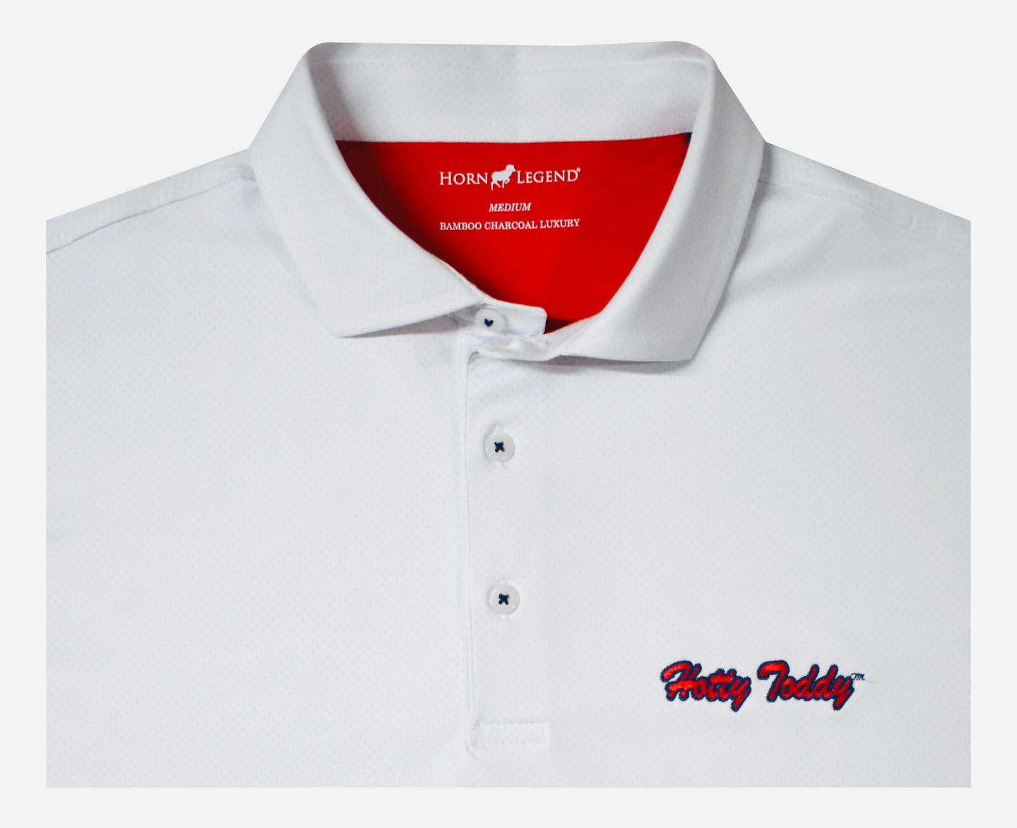 HORN LEGEND SHIRTS - POLO WHITE/SERENITY / S HOTTY TODDY DOT POLO WHITE/SERENITY