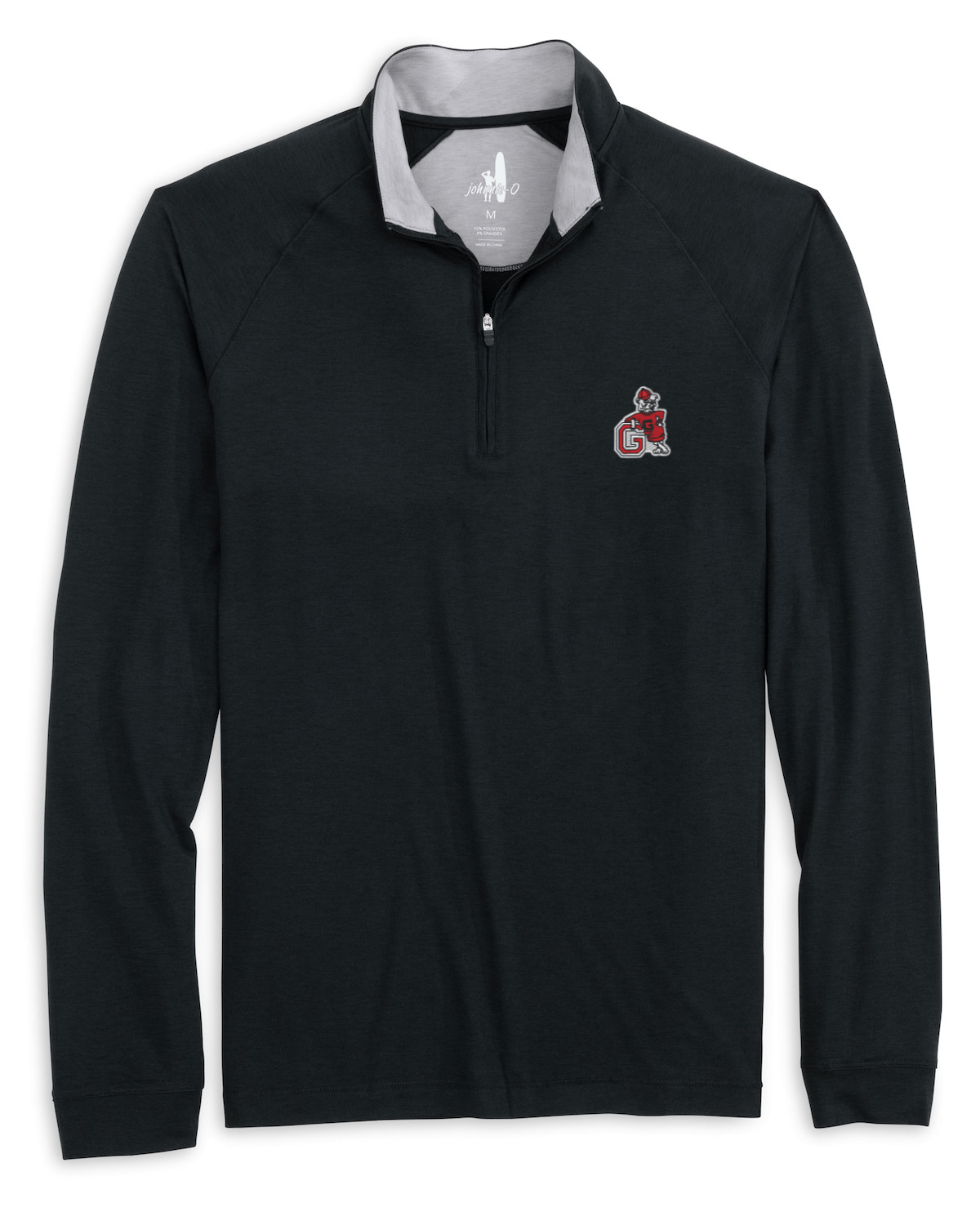 JOHNNIE-O GAMEDAY - UNIVERSITY OF GEORGIA - 14 ZIPS BLACK / M VINTAGE DAWG FREEBORNE