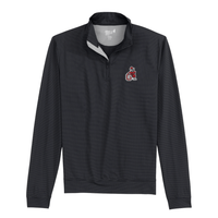 JOHNNIE-O GAMEDAY - UNIVERSITY OF GEORGIA - 14 ZIPS BLACK SEAL / S VINTAGE DAWG JAMIE 1/4 ZIP