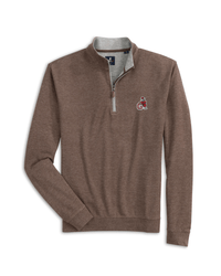 JOHNNIE-O GAMEDAY - UNIVERSITY OF GEORGIA - 14 ZIPS Grizzly / XL VINTAGE DAWGS SULLY 1/4 ZIP