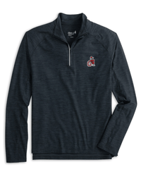 JOHNNIE-O GAMEDAY - UNIVERSITY OF GEORGIA - 14 ZIPS HEATHER BLACK / S VINTAGE DAWGS BAIRD 1/4 ZIP