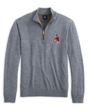 JOHNNIE-O GAMEDAY - UNIVERSITY OF GEORGIA - 14 ZIPS LIGHT GRAY / S VINTAGE DAWGS RAYNOR 1/4 ZIP