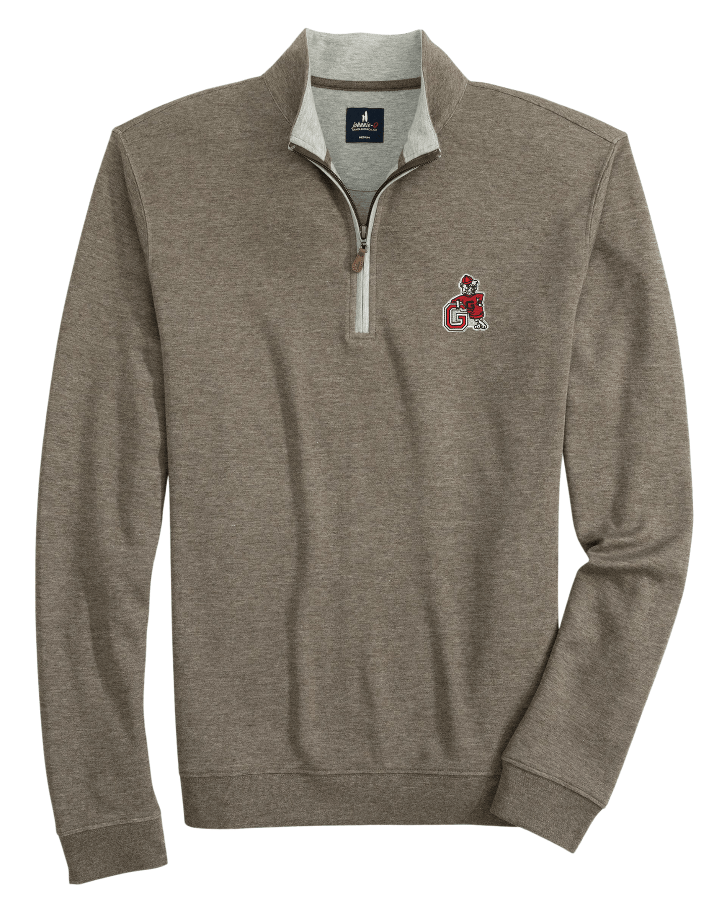 JOHNNIE-O GAMEDAY - UNIVERSITY OF GEORGIA - 14 ZIPS MAPLE / S VINTAGE DAWG SULLY 1/4 ZIP