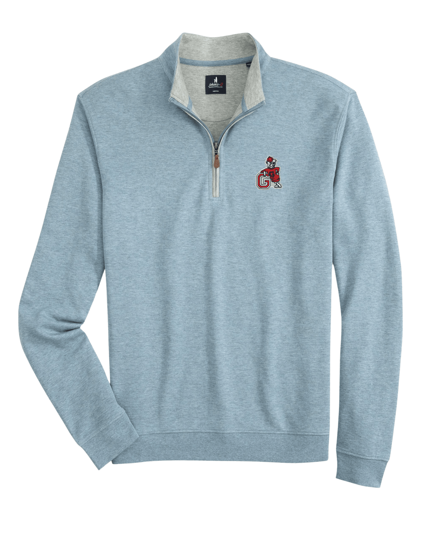 JOHNNIE-O GAMEDAY - UNIVERSITY OF GEORGIA - 14 ZIPS MAYA / S VINTAGE DAWG SULLY 1/4 ZIP