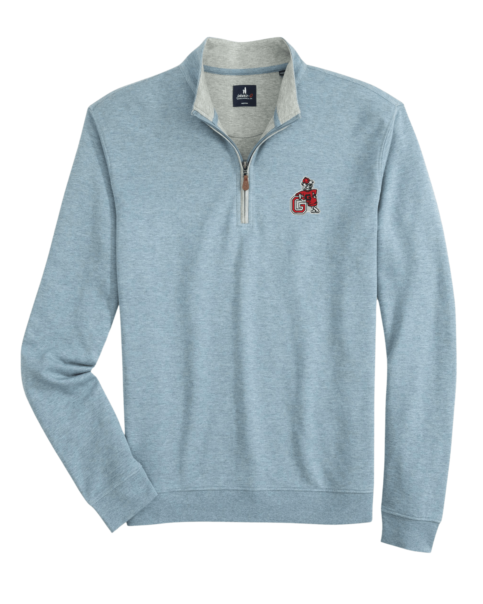 JOHNNIE-O GAMEDAY - UNIVERSITY OF GEORGIA - 14 ZIPS MAYA / S VINTAGE DAWG SULLY 1/4 ZIP